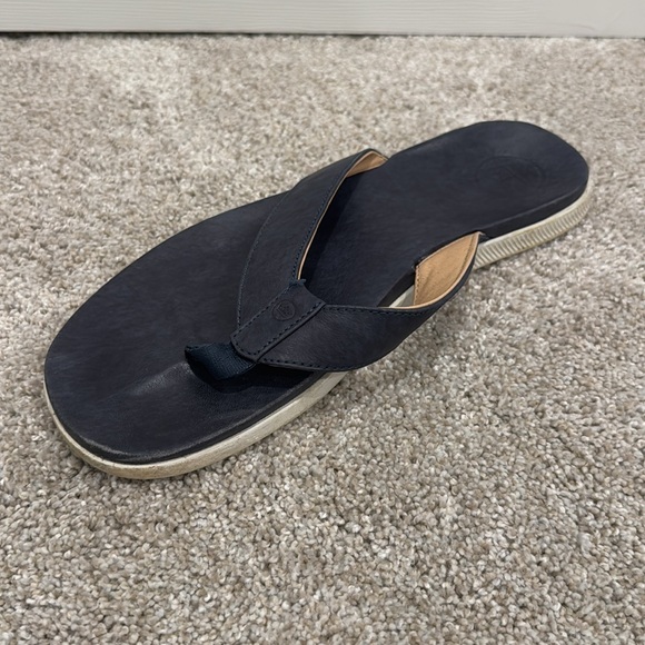 Peter Millar men’s size 12 hyperlight newbuck leather slide flip flips - Picture 3 of 5
